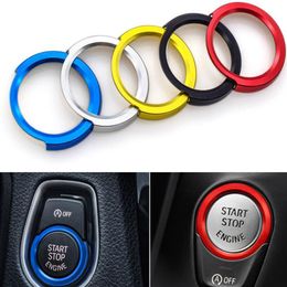 Anillo de decoración de parada de arranque de motor automático, carcasa de estilo de coche para Bmw 4 3 2 1 Series F30 F20 F32 X1 F48 F45, accesorios interiores 2460