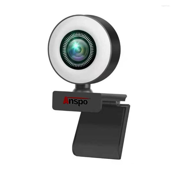 Iluminación de enfoque automático embellece la cámara Web HD 5MP transmisión en vivo Video Webcam micrófono USB 3 grados brillo ajustable táctil