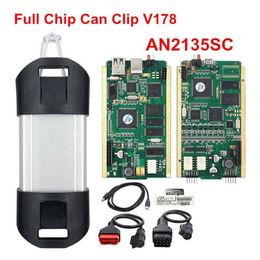 Auto voor Renault Kan Clip Diagnose Scanner Code Reader Volledige Chip AN2135SC V178 Diagnostic Interface Tool OBD2 Kit265C