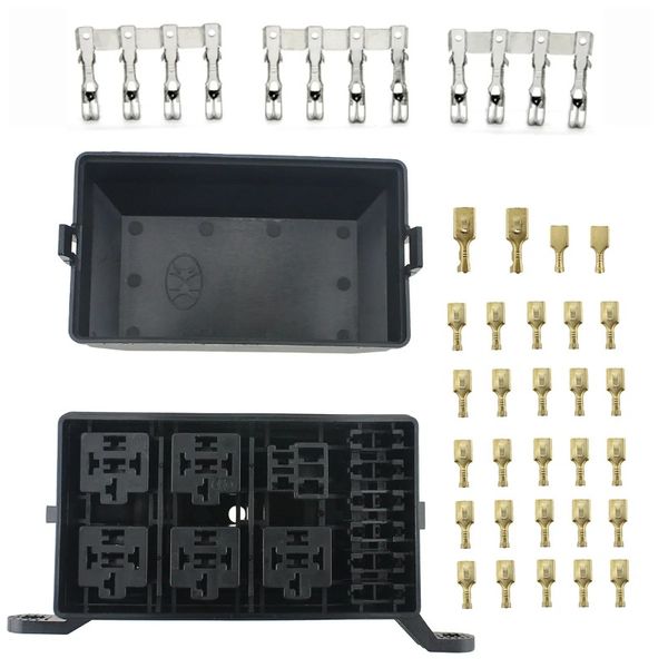 Auto Fuse Box 6 Holder de relevos 5 Road Gondola Insurance Car Motorcycle Insurance Insurance Tipo: paquete de piezas de tapa