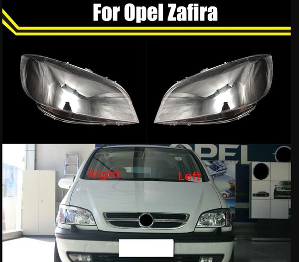 Funda de luz de faro delantero de coche para Opel Zafira, cubierta de lente de faro delantero de coche, pantalla de cristal, tapas de lámpara, carcasa de faro