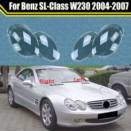 Tapas de faros de coche para Benz clase Sl W230 2004-2007, cubierta de lente de faro de coche, cubierta de lámpara, linterna para cabeza, carcasa de cristal