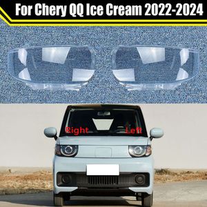 Auto -koplampdoppen voor Chery QQ Ice Cream 2022 2023 2024 Auto Koplamp Lens Cover Lampshade Lampcover Hoofdlamp Lichtschaal