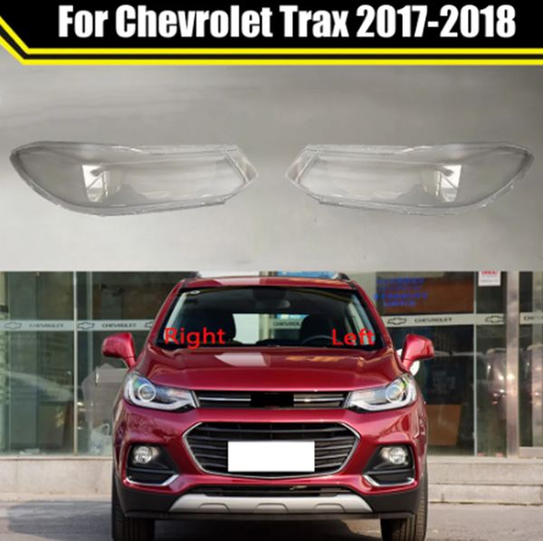 Funda de faro automático para Chevrolet Trax 2017 2018, cubierta de faro delantero de coche, carcasa de lámpara de cristal, tapas de cristal, pantalla de luz