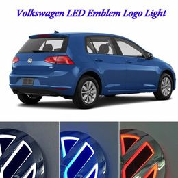 Auto verlichte 5D LED -auto staart logo lichtbadge embleemlampen voor Volkswagen VW Golf Bora CC Magotan Tiguan Scirocco 4D314S