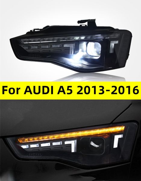 Luces delanteras LED automáticas para AUDI A5 2013-20 16 conjunto de faros delanteros de arranque faro delantero de xenón