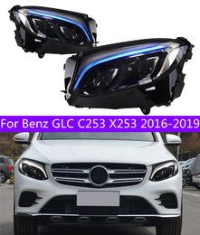 Auto LED Koplampen Voor Benz GLC C253 X253 2016-2019 Voor Head Lights Dagrijverlichting Angel Eyes