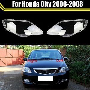 Capuchons de phares de voiture pour Honda City 2006 2007 2008, couvercle de phare de remplacement, abat-jour Transparent, boîtier de lampe, coque de lentille en verre