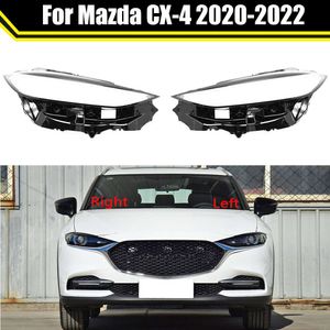 Capuchons de phares de voiture pour Mazda CX-4 2020 2021 2022, couvercle Transparent pour phare de voiture, lentille en verre, abat-jour, coque de phare