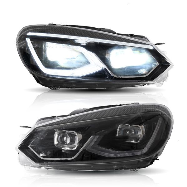 Luz automática para Volkswagen Golf 6 2010-2014 conjunto de faros LED completas de LED lente dinámica DRL señal de giro faro MK6 luces de conducción