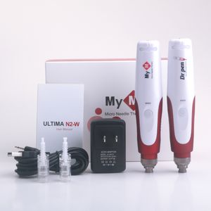 Auto Microneedle System Dermapen sans fil Aiguille réglable 0.25mm-2.5mm MYM derma pen N2-C Dr Pen avec cartouche 102pcs 12 aiguilles