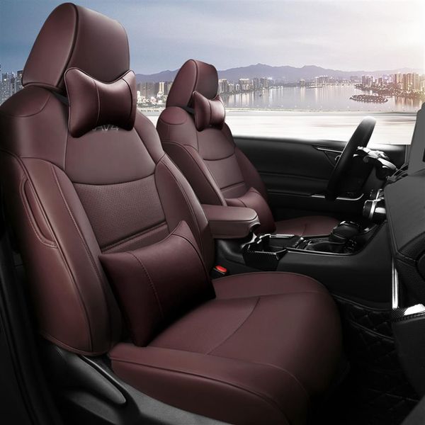 Fundas de asiento de coche personalizadas originales para Toyota rav4, 4 colores, protector de cuero, cojín de asiento, asiento trasero delantero, ajuste completo, Sets219l