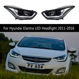 Pièces d'auto feux de jour Streamer clignotant pour Hyundai Elantra phare LED 11-16 lampe avant accessoires de voiture