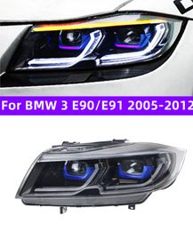 Auto-onderdelen Voor BMW 3 Serie E90 Koplampen Montage E91 2005-2012 Led-dagrijverlichting Flow Richtingaanwijzer