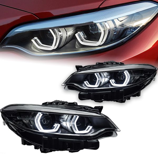 Pièces automobiles pour BMW F22 série 2, phares LCI Angel eye, feux de jour LED, double projecteur, lumières DRL