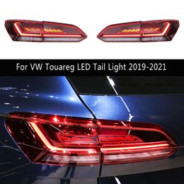 Pièces d'auto pour VW Touareg feu arrière LED 19-21, accessoires de voiture, ensemble de feu arrière, Streamer, clignotant, frein, feux de stationnement arrière