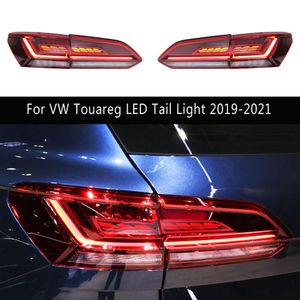 Piezas de automóvil para VW Touareg luz trasera LED 19-21 accesorios de coche montaje de luz trasera serpentina señal de giro freno luces de estacionamiento marcha atrás