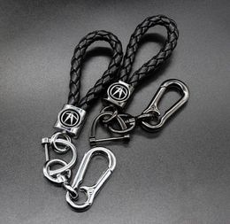 Pièces automobiles Metal 360 degrés Rotation Key Chain 3D Business Cuir tressé Corchette de corde pour Acurogo Keychains9969620