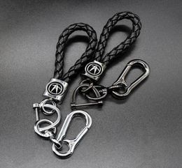 Porte-clés rotatif à 360 degrés en métal, pièces automobiles, corde tressée en cuir 3D Business pour Acuralogo, 1641141
