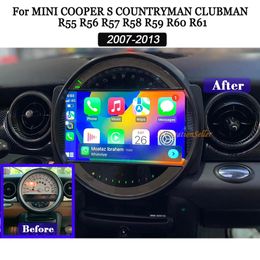 Radio automática para Mini Cooper Countryman Pantalla táctil Android Estéreo para automóvil DVD GPS Navi Carplay R55 R56 R57 R58 R59 R60 R61 2007-2013 DVD para automóvil Android Auto Youtube Spotify