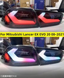 Feux arrière d'arrêt automatique pour Mitsubishi Lancer EX EVO 2008-20 21 ensemble de feux arrière à LED feux de signalisation de Style rvb frein de marche arrière