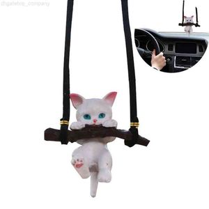 Auto Achteruitkijkspiegel Swing Cat Hanger Interieur Ornamenten voor Auto Decoratie Verjaardag Cadeaus voor Vrouwen Meisjes