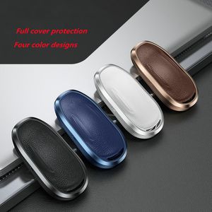 Auto Remote Key Case Aluminium Lederen Cover Shell FOB voor Tesla Model 3 S x Smart Key Protecto Covers met sleutelhanger