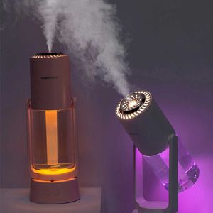Auto-draaien draadloze luchtbevochtiger aroma diffuser 800 mah oplaadbare batterij ultrasone mist maker negatieve ionenreiniger 210724