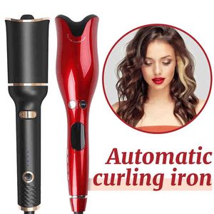 Rizador de pelo de cerámica giratorio automático Rizador automático Herramienta de peinado Plancha para el cabello Varita rizadora Giro de aire y rizador Onda de cabello W220312