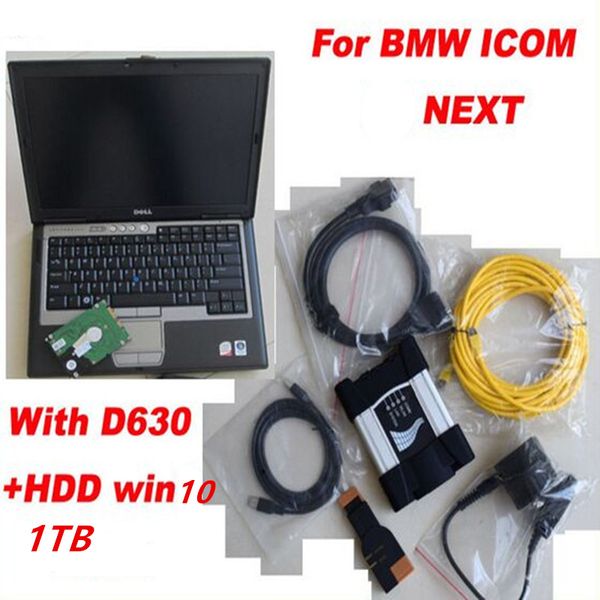 Scanner automatique ICOM Next pour ordinateur portable BMW d630 V03/2024, disque dur de 1 to, mode expert d 4.45 p 3.72, ensemble complet prêt à l'emploi