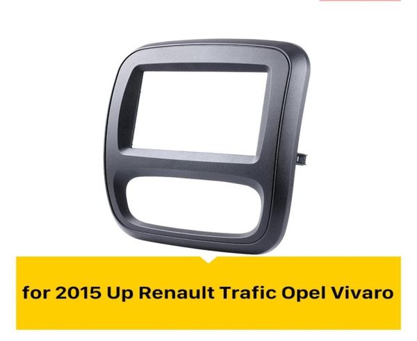 Panneau de tableau de bord d'installation stéréo automatique, 2 Din, Radio Fascia pour Renault Trafic Opel Vivaro, Kit de tableau de bord DVD Panel9791807, 2015 Up