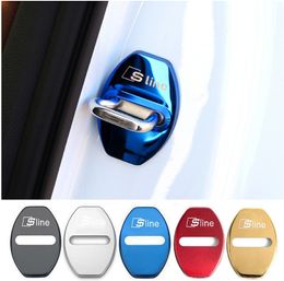 Auto sticker Car Door Lock Cover Stickers for Audi S Line A3 A4 A5 A6 A7 A8 S3 S4 S5 S6 S7 S8 Q2 Q3 Q5 Q7 TT RS3 RS4 RS5 RS6