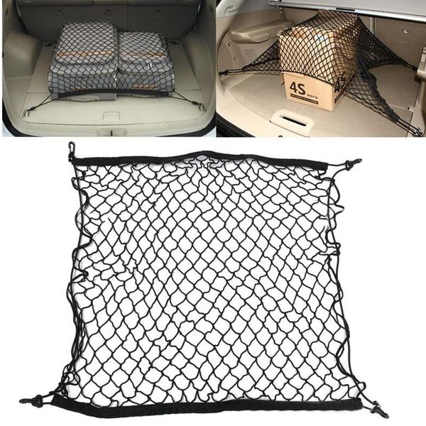 Sac de rangement universel pour coffre de voiture, 60x80 cm, sac de rangement de bagages, organisateur de voiture, filet en maille élastique extensible en Nylon