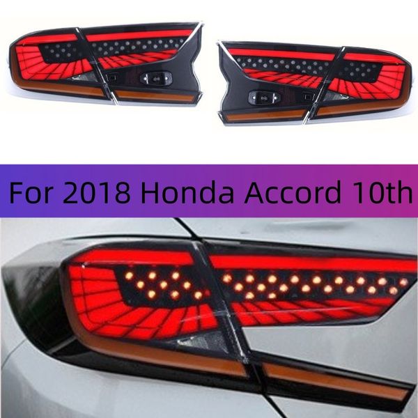 Feux arrière de style automatique pour 18 Honda Accord 10th ensemble de feux arrière ciel étoilé modifié LED balayage clignotant feu de frein arrière