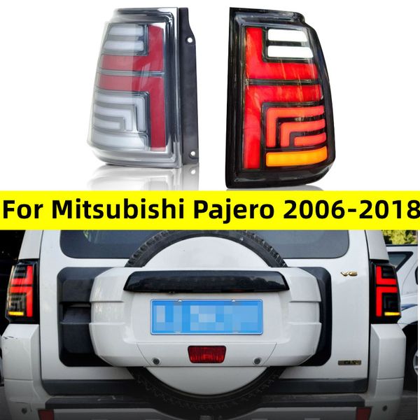 Ensamblaje de luces traseras automáticas para Mitsubishi Pajero 2006-20 18 actualización de luces de freno de marcha atrás de lámpara de señal dinámica