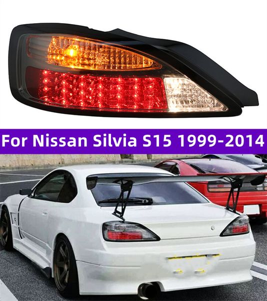 Luz trasera automática para Nissan Silvia S15 1999-2014, luces traseras reacondicionadas, señal de giro LED, luz trasera DRL dinámica, luces de marcha atrás
