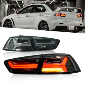 Feux arrière à réglage automatique pour Mitsubishi Lancer EX 20 08-20 18, assemblage LED, clignotants en streaming, Style os de poisson