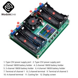 Auto tipo-C LCD Pantalla de batería Tester MAH MWH Batería de litio Digital Detector de alimentación Módulo 18650 Prueba de batería