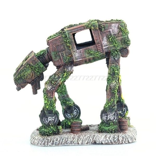 Autobot Robot Chien Forme Aquarium Paysage Décorations Simulation Fish Tank Pet J02 20 Dropship Y200922