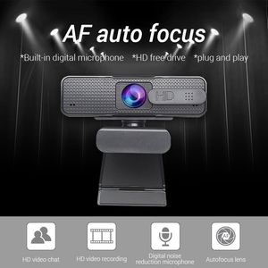 Caméra d'ordinateur USB 1080P à mise au point automatique avec microphone caméra vidéo HD Ashu H701 Web Cam PC