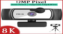 Webcam Autofocus 1080p Sailvde 4k 8K réseau USB diffusion en direct 2k pilote ordinateur portable Web Cam caméra Microphone8269175