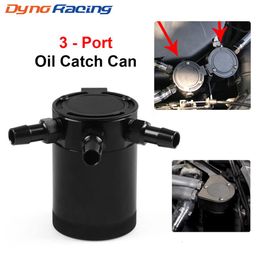 Autoleader Aluminium Verbijsterd Auto Olie Catch Can Tank Separator Reservoir Universele Olie Catch Tank Blikjes 3 Hole279P