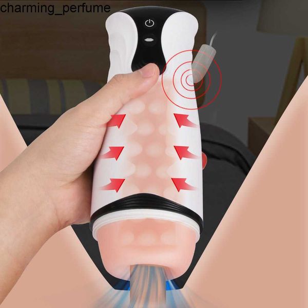 Masturbateur masculin masculin à 10 vibrations automatique avec des jouets sexuels pour adultes