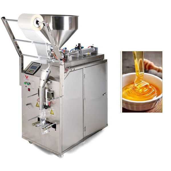 Máquina automática de envasado de leche líquida pura de 3 lados, máquinas de llenado y sellado de Gel de ducha, máquina envasadora de pasta de sésamo