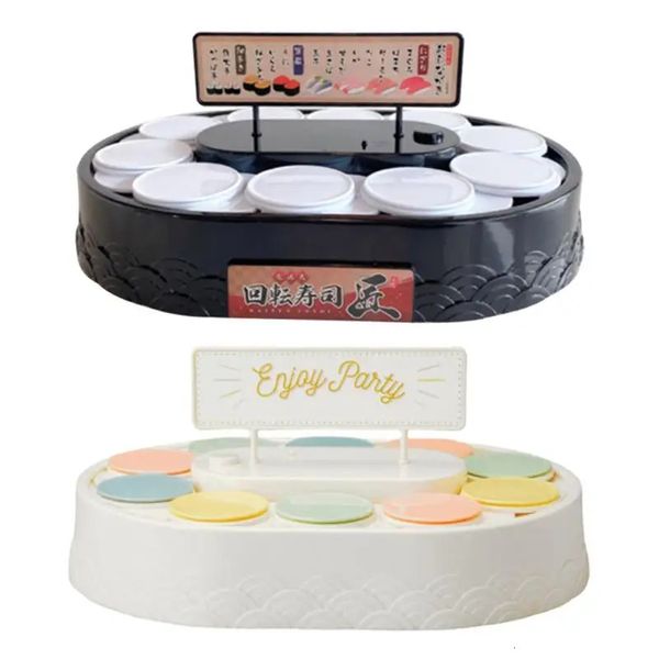 Automatique 360 rotatif Sushi Dessert Cupcake Macaron affichage plateau tournant mariage fête d'anniversaire fournitures Table balançoire cadeau 240103