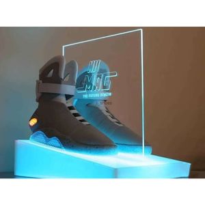 Automatic Air Mag Back To The Future Basketbalschoenen Led-verlichting Marty Mcflys Heren Glow In The Dark Grijze laarzen Mcflys Sports Sneakers