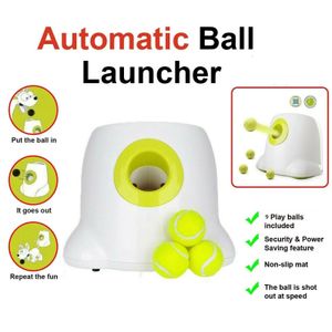 Lanceur automatique de balles, machine à lancer, jouets pour chiens, lanceur interactif pour animaux de compagnie de tennis avec 9 balles