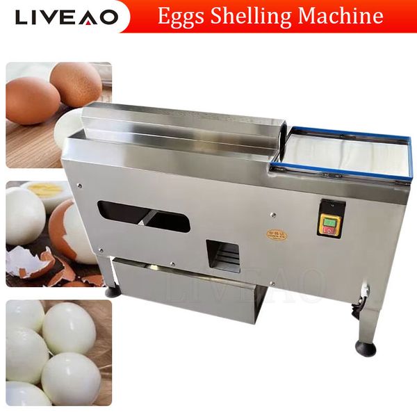 Éplucheur automatique d'œufs de canard et de poulet bouilli, éplucheur d'œufs de caille avec système de circulation d'eau