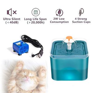 Fountaine de consommation automatique de chat avec d'éclairage LED FEAUT DE COMMANDE D'APPLOC