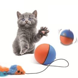 Juguetes automáticos para gatos bolas de movimiento eléctrico inteligente gato de gato de gato de gato juguetes teaser juguetes